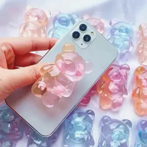 3D Bear Grip Tok Finger Phone Holder - Accessories for Smartphones