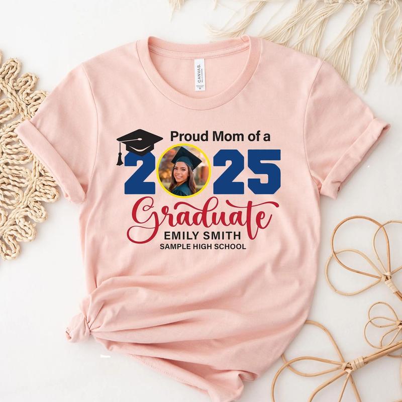 Custom Family Graduation Shirt, Graduate 2025 Shirt, Custom Photo Graduation TeeShirt, Graduation Shirt Senior 2025