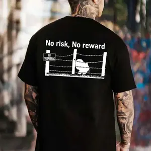 Boldly Embrace the Thrill: No Risk, No Rewards No Trespassing Graphic T-Shirt – Premium Comfort for the Daring Spirit