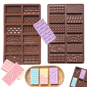 1/2 Chocolate Bar Mold Non-stick Chocolate Mold Food Grade Silicone Deep Chocolate Bar Mold Suitable for Dubai Chocolate Bar Pistachio, Candy