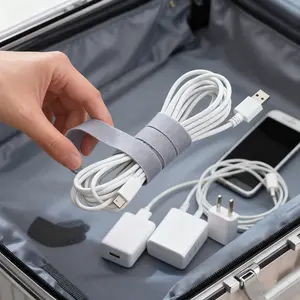 SmartOrganization 5M*2 Adjustable Magic Cable Ties for Easy Cable Management & Organize in Seconds CleanSpace Solution, Office Accessories, Desk Organizer Tidy
