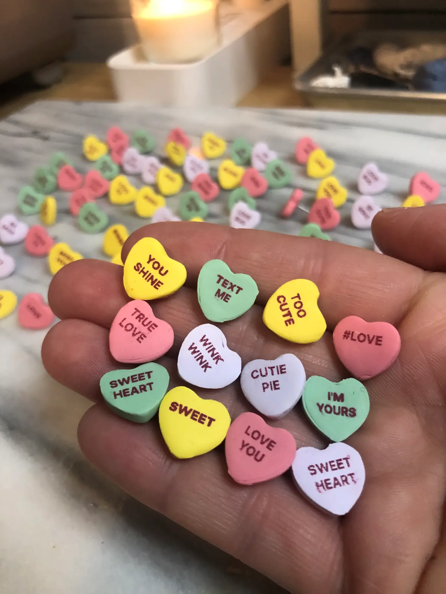 Valentine's Conversation Heart Earrings-Stud Post