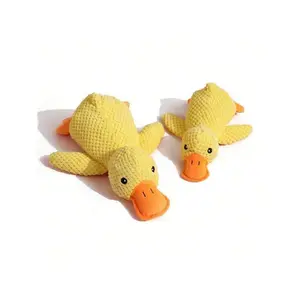 1pc Cute Quacking Plush Duck Doll - Pet Doll With Sound, Emotional Comfort Doll, Soft & Soothing Universal Doll Suitable For Cats & Dogs| Dog Self-Entertainment Device, Relieves Boredom, Interactive Training, Teeth Cleaning, Companionship & Entertainment,
