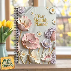 1pc A Thoughtful & Practical Gift for Teachers & Sisters! This 5.5"x8.3" 3-Year Planner (2026-2028) is an all-in-one organizer for schedules, goals, family matters & personal notes. The perfect way to show you care