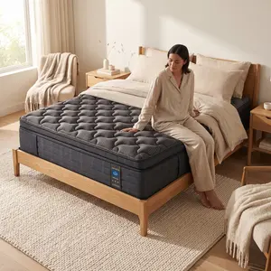 12inch Gel Memory Foam Hybrid Mattress (Twin, Full, Queen, King Sizes), Individual Pocket Independent Springs, Medium Firm, Pressure Relief, Breathable, CertiPUR-US Certified, Mattress in a Box