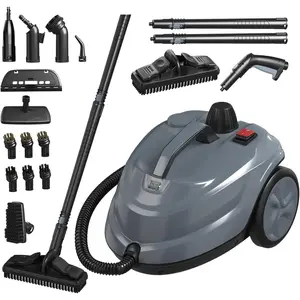 Steam Cleaner,  Heavy Duty Canister Steamer with 34 Accessories, Steam Mop with 16.4 Ft Extra-Long Power Cord for  Floor Cleaning, Grout, Upholstery,  Detailing, Grey