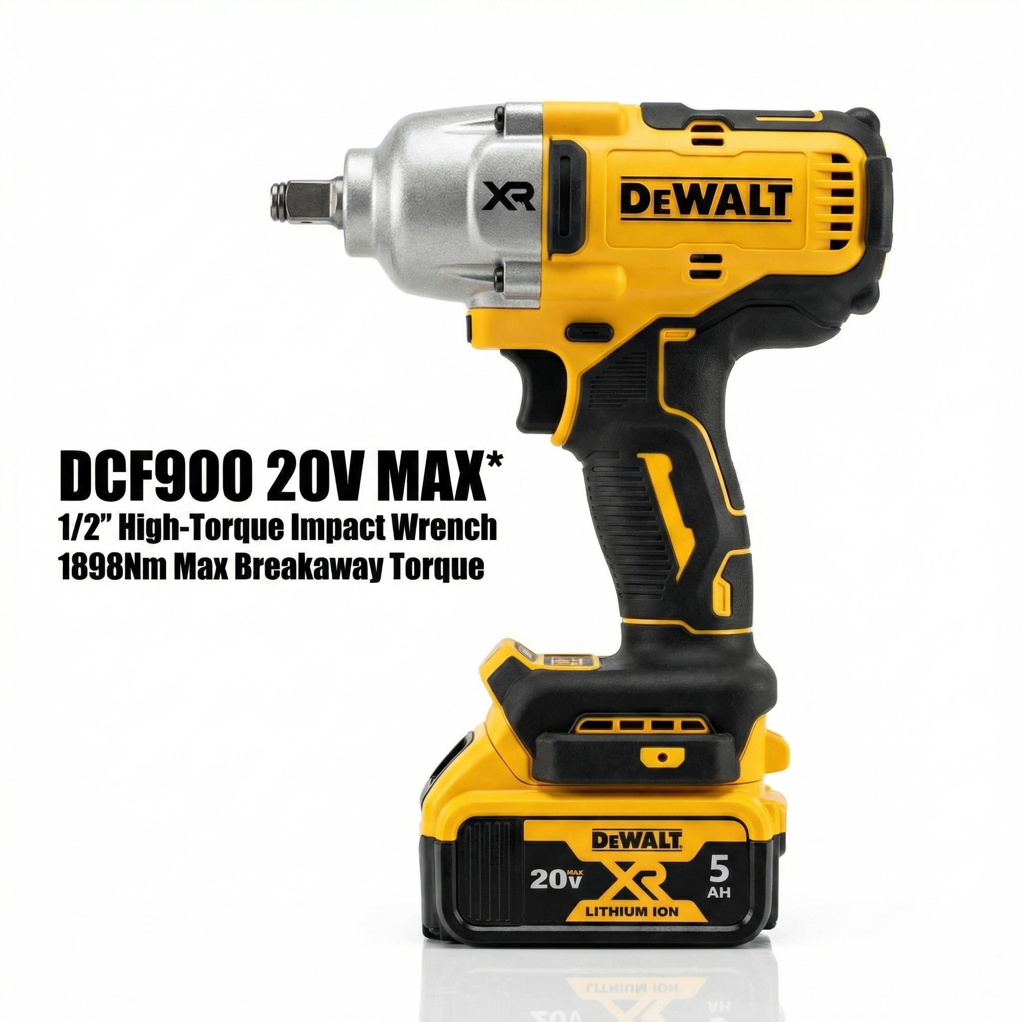 DCF900 20V MAX XR High Torque Impact Wrench | 1/2" Hog Ring Anvil | 1400 ft-lbs Breakaway / 1030 ft-lbs Fastening | Bare Tool or 5.0Ah Kit | Fits TSTAK Case fire blower   Moving essentials kit friction ring utility cart