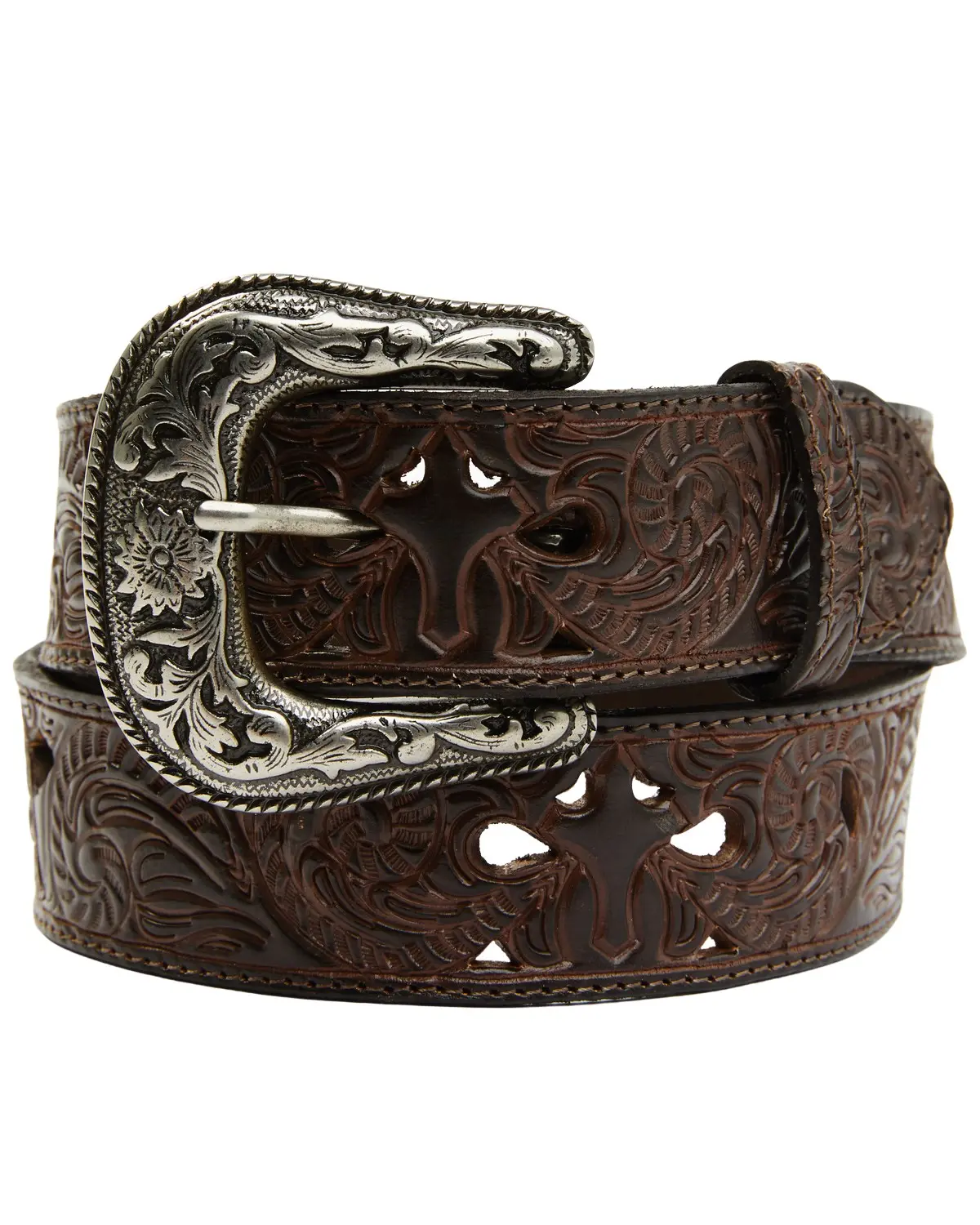 Shyanne Women's Women'S Cross Filigree Embossed Western Belt - Saho21bt15