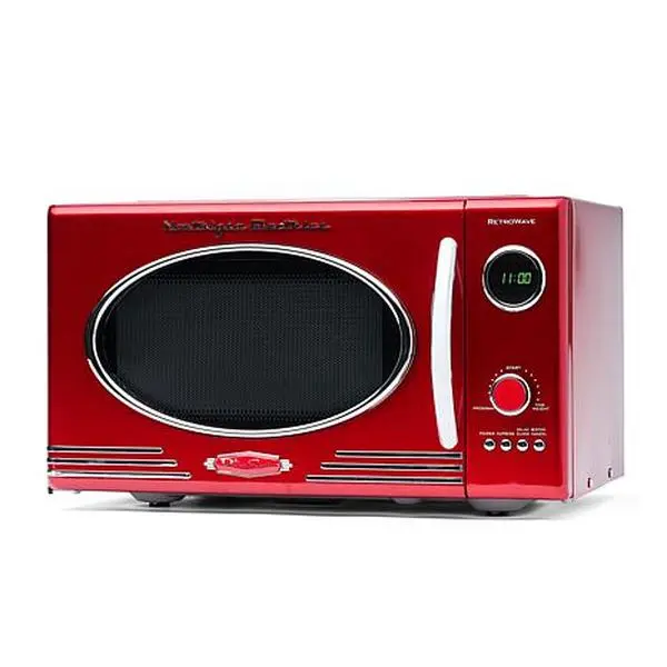 Nostalgia NRMO9RR Retro Microwave Oven, 0.9 Cu.Ft. Retro Red Nostalgia NRMO9RR Retro Microwave Oven, 0.9 Cu.Ft. Retro Red
