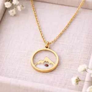 14K Gold Plated  Matthew 17 20 Faith Mustard Seed Move Mountain s Jewelry Stainless Steel Chain Silver Gold plated Gift Christian Pendant Necklace