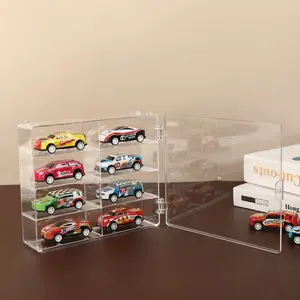 Small High Transparency Plastic Multi-Compartment Storage Box, Multifunctional Classification + Dustproof Display, 8 Compartment Organizer