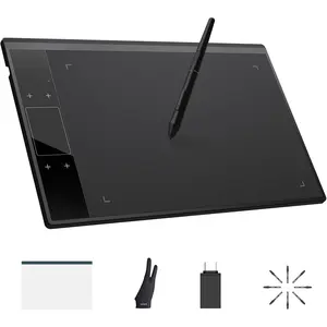A30 V3 Drawing Tablet with 16384 Levels of  -Free Pen, 10x6 Inch Graphics Tablet with  Pad, 4 Hot  Drawing Pad for  Windows Android Linux