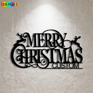 [1pc] Merry Christmas Deer Metal Wall Art, Festive Deer Statue Mural, Ideal Gift for Christmas, New Year, Holiday Decor Enthusiasts, Rust-Resistant Metal Wall Decor Wall Sculptures, Perfect for Living Room Wall & Garden Fence, Charming Seasonal Decor