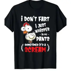 Humorous Chicken Graphic Tee for Casual Outfits Perfect Gift for Loved Ones and Family Outdoor Fashion Top