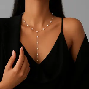 PEARLISM  Starry Night round freshwater handmade pearl necklace.High-end and elegant style. Pearl Necklace Freshwater seedless Pearl 17 Pearls (50cm) White-AFSN004【Shop】