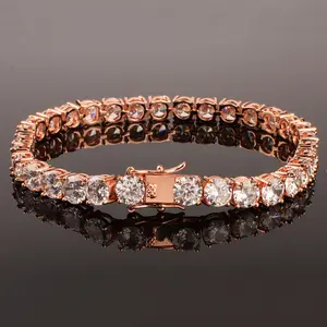 5Mm Hiphop Jewelry High Quality Zircon Tennis Chain Single Row Fashion Trend Bracelet Iced out Cuban Link Chain For Unisex Party Gfit