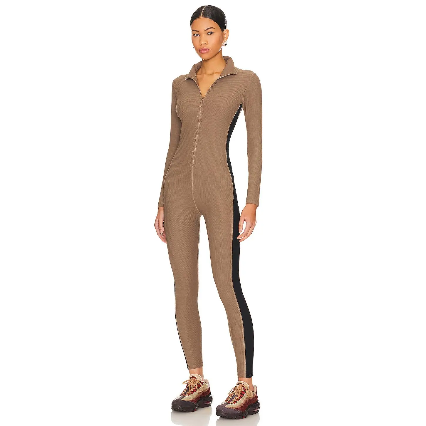 YEAR OF OURS Thermal Ski Onesie in Caribou & Black YEAR OF OURS Thermal Ski Onesie in Caribou & Black