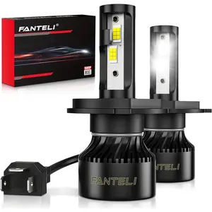 H4/9003/HB2 Bulbs 6500K Cool White 40000LM 900% Brightness 1:1 Size Plug and Play IP68 Waterproof Off-Road Interior Backup Lights Pack of 2
