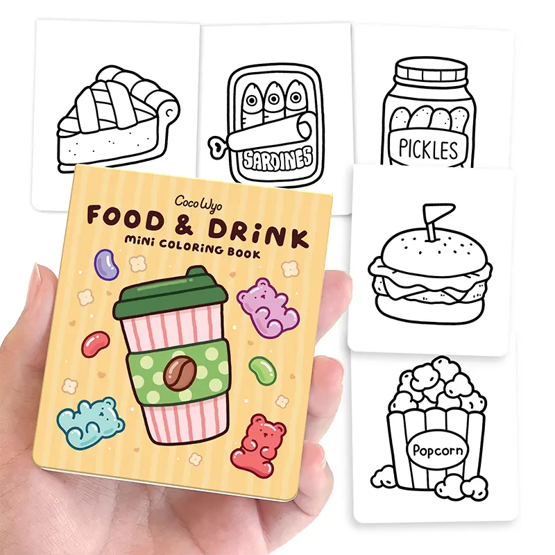 Coco Wyo Food & Drink Mini Coloring Book (3 x 3.5 in)