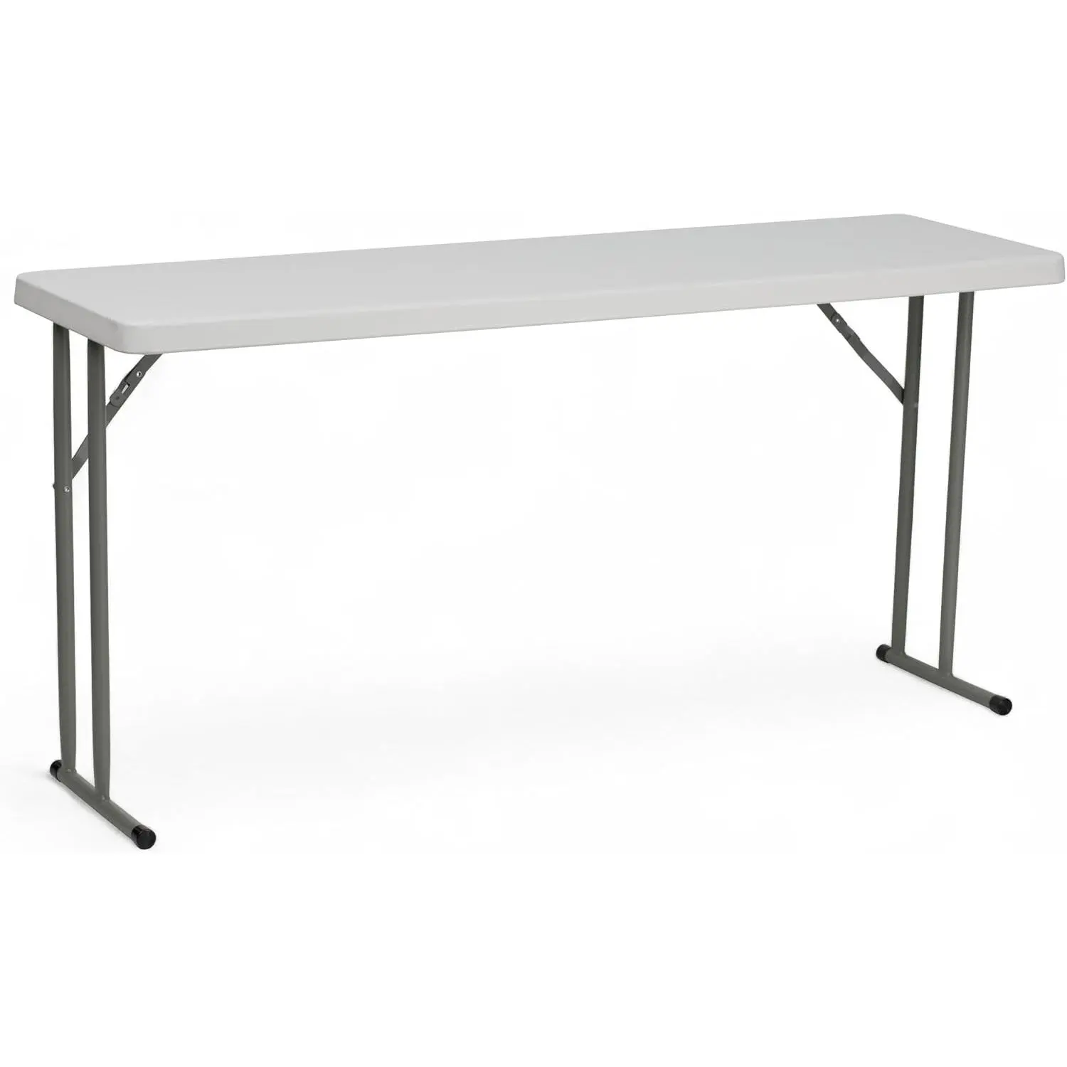 5 ft Plastic Folding Training Table, Granite White| Durable Construction, Commercial Use