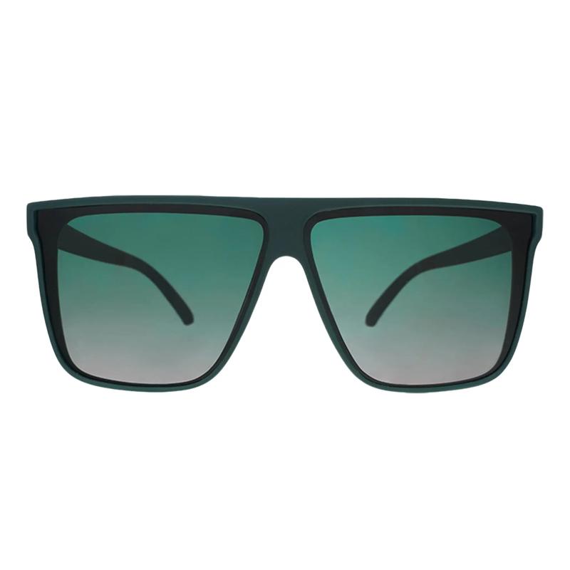Tends To Get Noticed - goodr Dark Green Fly G Flat-Top Polarized Sunglasses
