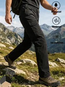 Men's Outdoor Sports Long Pants, Workwear Cargo Pants with Multiple Pockets, Zipper Pockets, Breathable Comfort Moisture Wicking Casual Pants