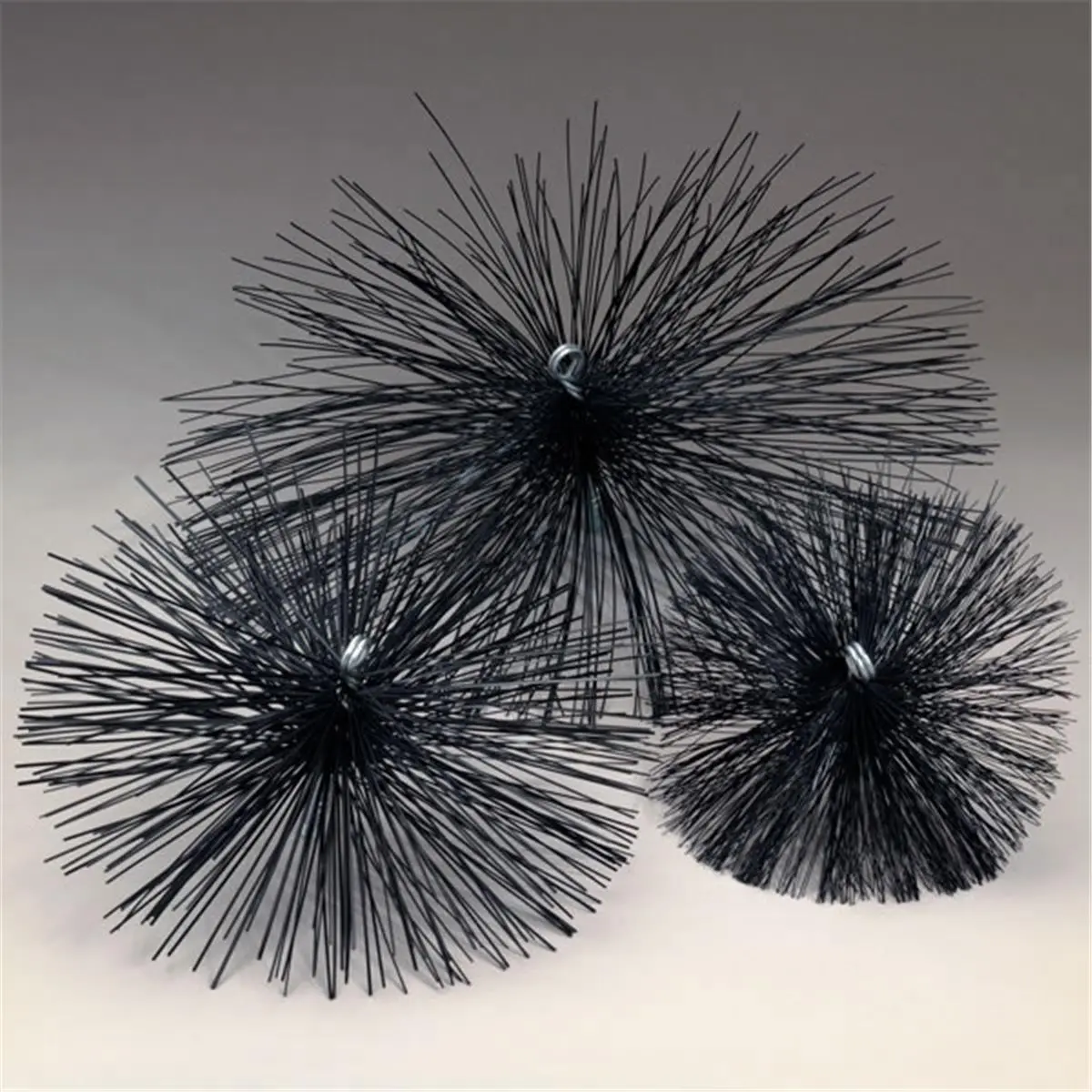 212 MAIN Schaefer Brush Manu. PBX-12 Round Bendable Duct Cleaning Brush - 12in Nylon Bristles,.375in Thread, Gentle Home Care Accessory, 59f Black Rods, 60f Fiberglass Rods, Removes Duct Cleaning Vac Effectively, Gentle Clean