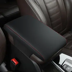 Universal Center Console Cover, Leather Arm Rest Covers Armrest Cover for Car, Middle Console Cover Lid, Car Arm Rest Cushion Pad,Car Black Accessories
