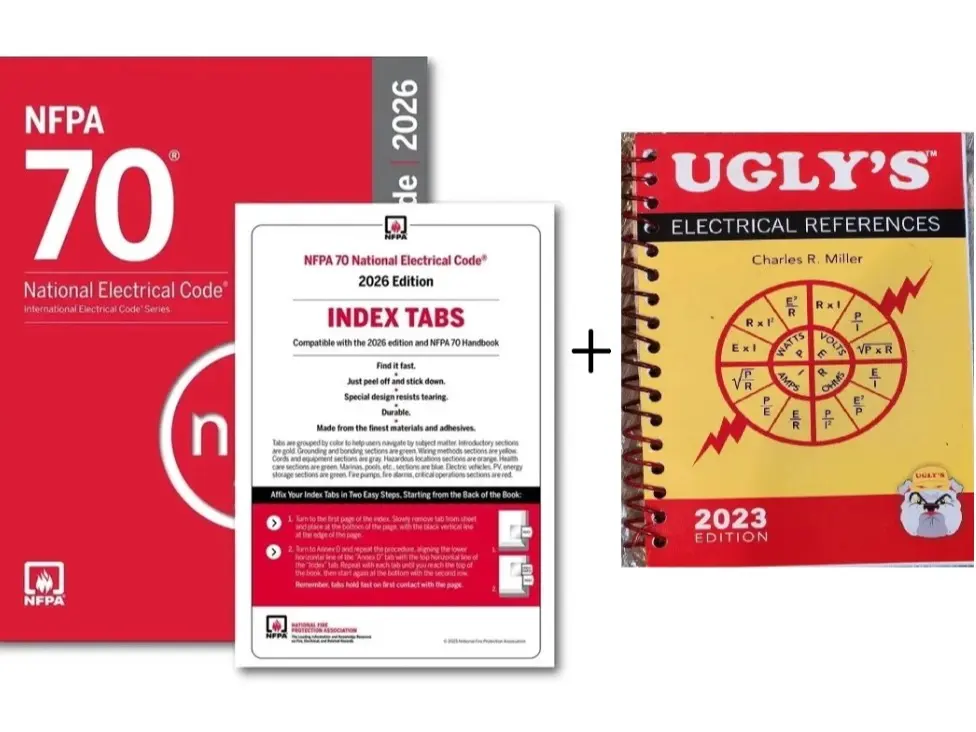 NFPA 70 National Electrical Code 2026 Reference Paperback - 23 Spiral Binding (Ugly Electrical), with Index Tabs