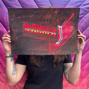 Wonder Ballroom Marquee Poster - Wonder Ballroom Portland, Oregon, 18x12 Block Printed Poster by Anne Pick