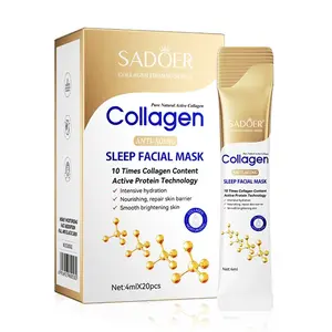 20pcs/box SADOER Collagen Anti-wrinkles Sleeping Facial Masks Face Moisturizing Hydrating Anti-aging Face Mask Facial Skin Care