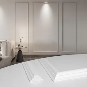 Pre-Cut Wall Molding Set of 3 pcs, Ready-to-Assemble Wainscoting Panels for Interior Wall Décor Living Room Bedroom Accent Wall - Installed with Glue, 3 Frames