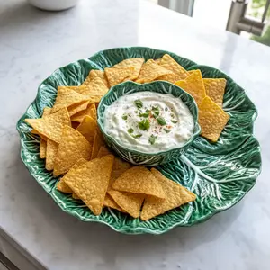 Vintage Cabbage Leaf Serving Platter
