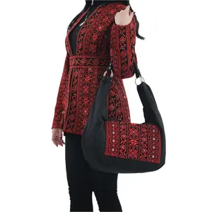 Tatreez Design Tote Bag: Spacious and Stylish Shoulder Bag Representing Palestine