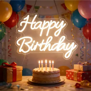 Neon Birthday Decorations, designed for celebrating friends' birthdays or as gifts（40.64*33.02cm)