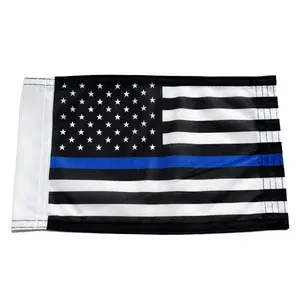Motorcycle Flag - Thin Blue Line, 6 x 9 Inches