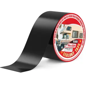 Butyl Sealant  Tape Black, 4 Inch X 33 Foot RV Roof Repair Tape, UV & Weatherproof Roof Seal Tape for RV Camper  Boat Window Sealing Leak Repair