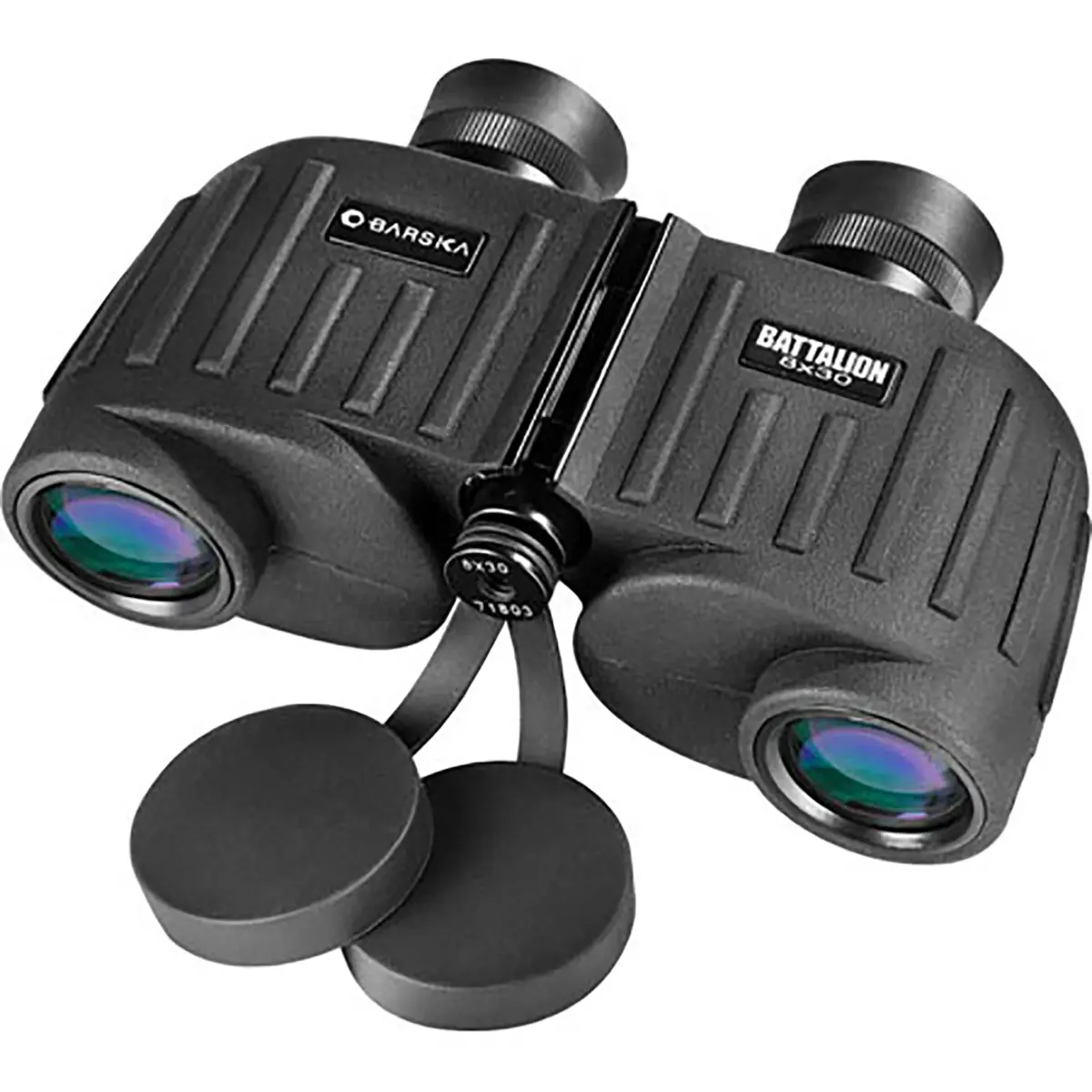 Barska 8x30 Battalion, Water Proof Porro Prism Binocular with 8.1 Degree Angle of View & Internal Rangefinder