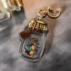 Abundance Jar Shaker Keychain - Simple Design with Decorative Elements, Ideal for Everyday Use