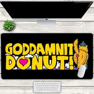 Goddamnit Donut Desk Pad, Dungeon Crawler Carl Gaming Mouse Pad, LitRPG Fantasy Bookish Desk Mat, Funny Gamer PC Setup Decor Gift for Fans