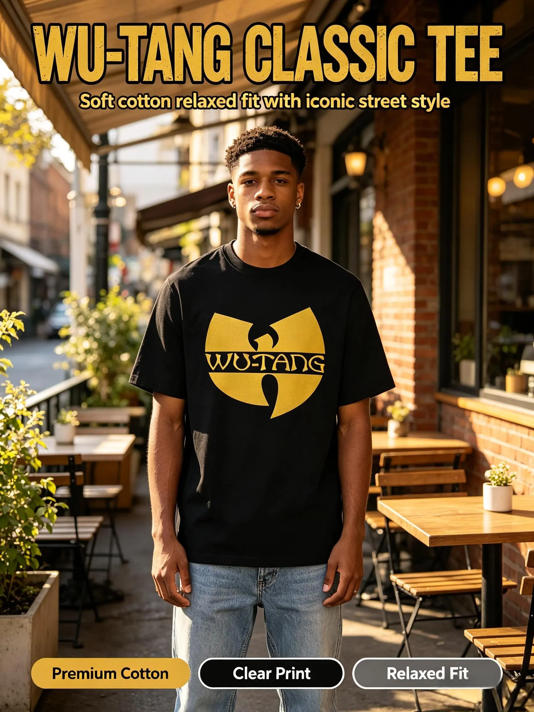 Graphic Print T-Shirt  Men's Retro Hip Hop Graphic T-Shirt, Cotton Streetwear Top with Short Sleeves, Casual Oversized Fit Apparel,Muppet