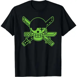 Anime Green Roronoa Zoro Jolly Roger T-Shirt