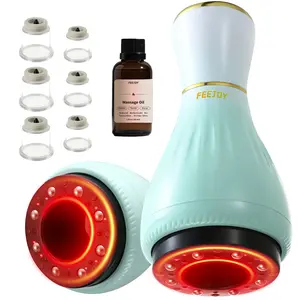 Electric Cupping Kit with Heat, Soothing Massage Tool for Home Use – Dynamic & Static Cupping Massager for Back, Neck & Shoulder Comfort