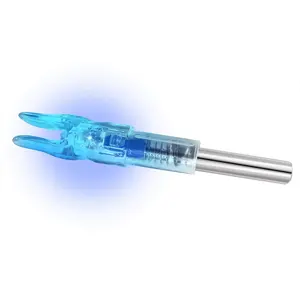 6PCS Lighted Nocks for Arrows with .244/6.2mm Inside Diameter LED Nocks with Switch Button for Archery Hunting