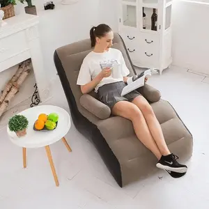 Inflatable Folding Lazy Sofa,Inflatable Lounge Chair Thickened Durable,Sofa Lounge with Handrails Compactly Gaming Lounger Air Bench for Leisure Bed Sleeping,Lounge Chair for Bedroom and Living Room Outdoor use Home Terrace Garden Swimming Pool Camping