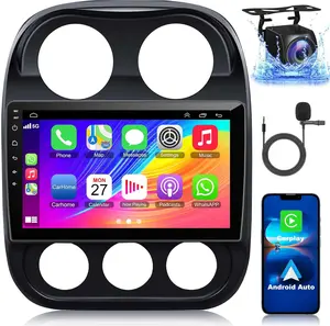 Android Radio for【Jeep Compass 2010 2011 2012 2013 2014 2015 2016】Support Wireless Carplay&Android Auto, 10.1 inch IPS Touchscreen Radio FM Radio