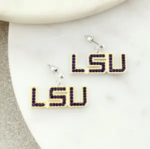 LSU Crystl Logo Earrings - Women's Fashion Accessory