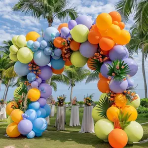 Pastel Balloons Assorted Colors Blue Purple Balloon Garland Lime Green Orange Balloon Arch Kit For Easter Loney Tunes Aloha Fiesta Spring Monster Bash Stitch Birthday Baby Shower Party Decorations