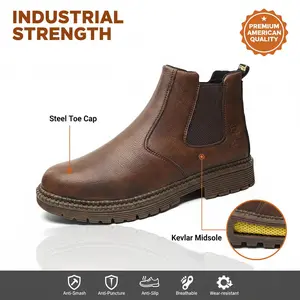 Commercial Splash-proof Smash-proof Puncture-proof Breathable Safety Shoes Unisex Chef Work Shoe Waterproof Anti-slip Durable Outdoor Comfortable tailored for Professional Landscapers Hardscape Contractors and Arborist Tree Surgeons Men Women