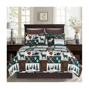 Fletcher Forest 3-Piece Cotton King Quilt Set by Valerie
